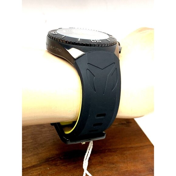 Technomarine Men's Watch TM-215069 Manta Chronograph Quartz Black Yellow Rubber - Picture 13 of 15